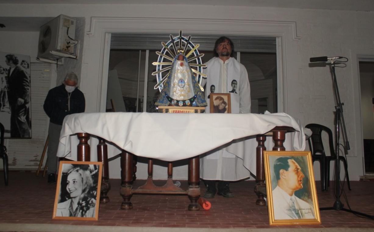 misa en la casa de Perón