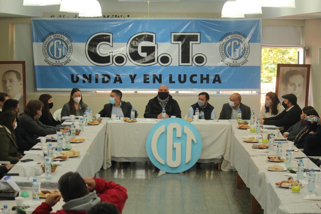 Reunión de trabajo de la CGT Zona Norte con funcionarios laborales de Provincia y Nación