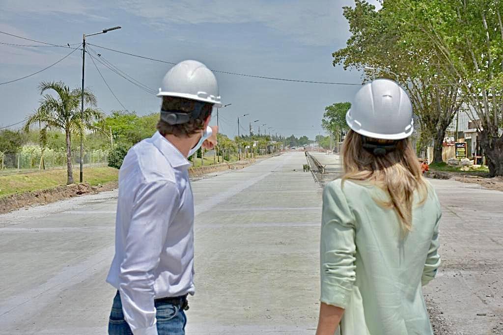 Galmarini y Andreotti recorrieron las nuevas obras viales sobre la ruta 197 que conectan Tigre y San Fernando