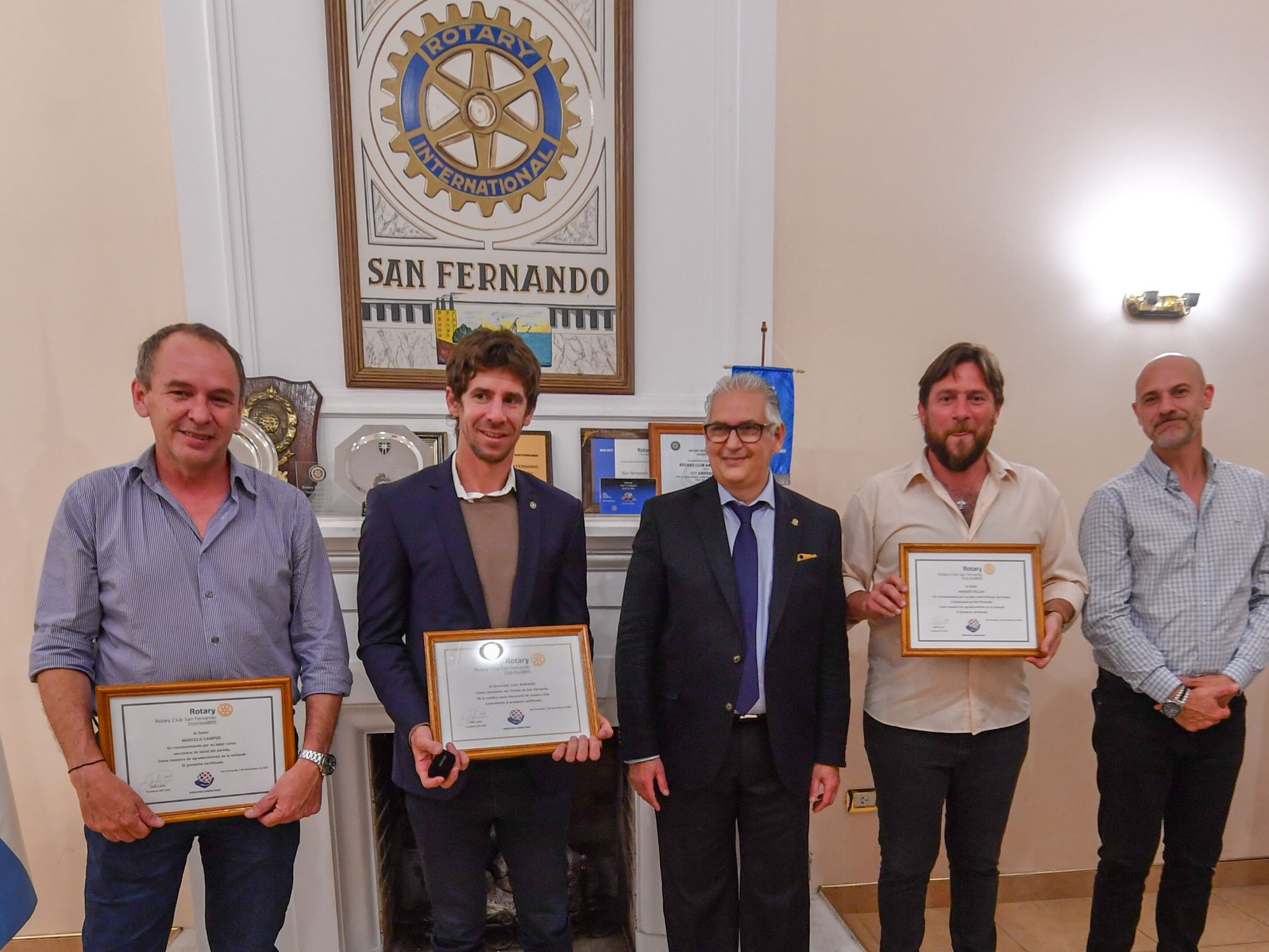 Juan Andreotti fue distinguido como Socio Honorario del Rotary Club San Fernando