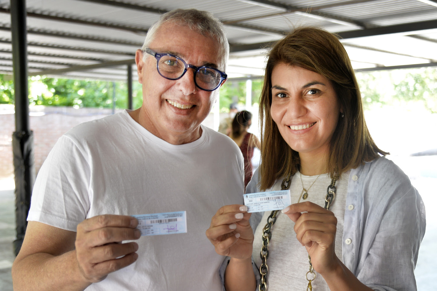 Julio y Gisela Zamora votaron en Benavídez