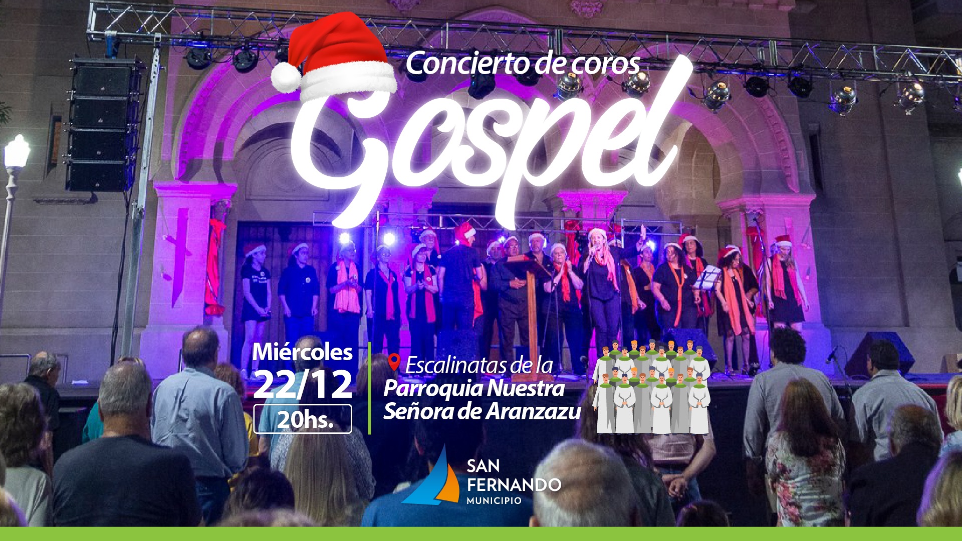 Este miércoles, en San Fernando se podrá disfrutar de un Concierto Navideño de Coros Gospel