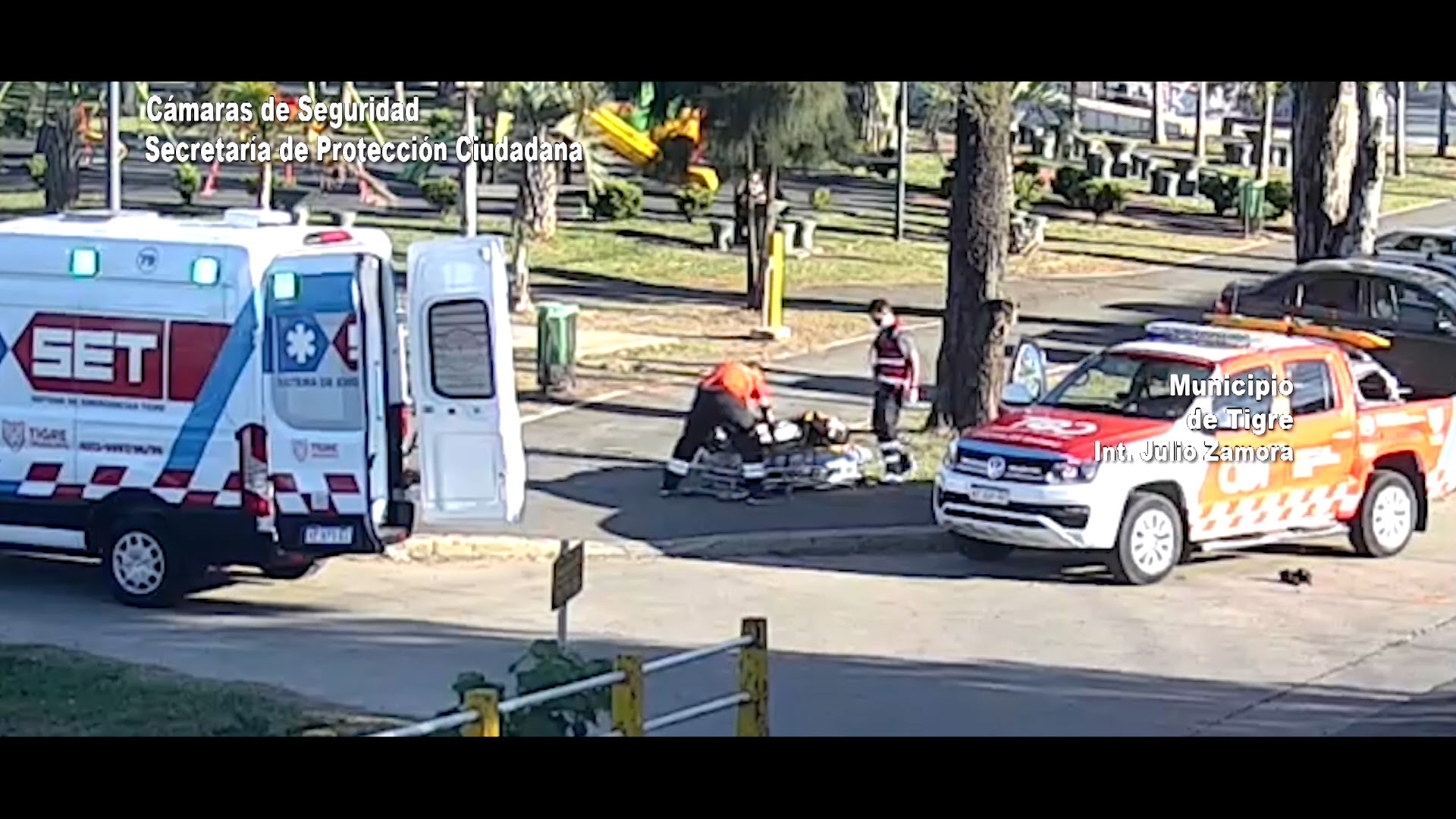 El Sistema de Protección Ciudadana de Tigre brindó rápida asistencia tras un accidente entre una moto y una bicicleta
