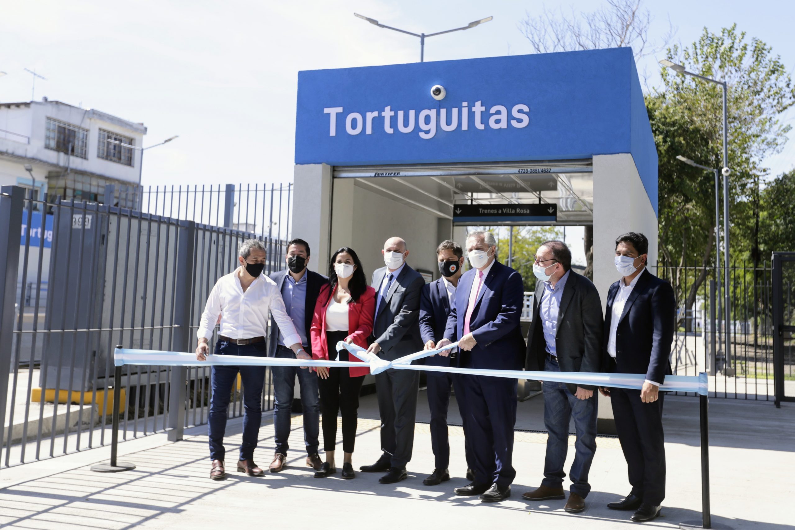 Kicillof y Alberto Fernández inauguraron la estación Tortuguitas del ferrocarril Belgrano Norte