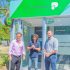 Juan Andreotti, Sebastián Galmarini y Juan Cuattromo inauguraron un nuevo cajero automático en Virreyes Oeste